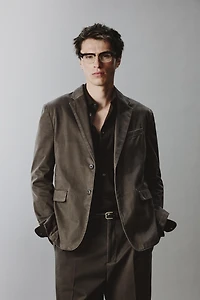 WASHED EFFECT SUIT BLAZER