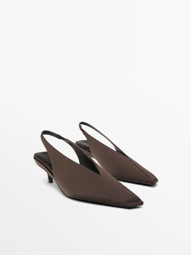 Heeled slingback shoes