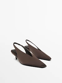 Heeled slingback shoes