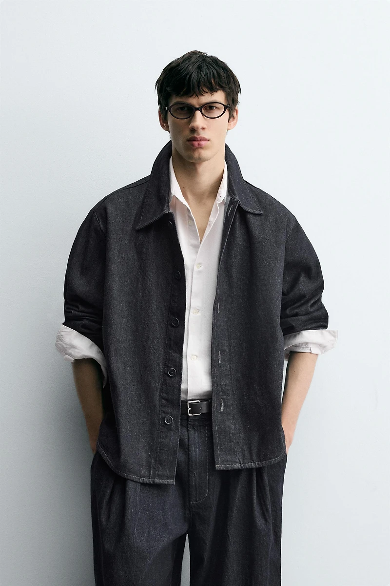 RELAXED FIT DENIM OVERSHIRT