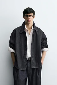 RELAXED FIT DENIM OVERSHIRT