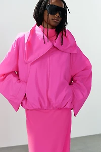 VESTE EN NYLON À COL MONTANT