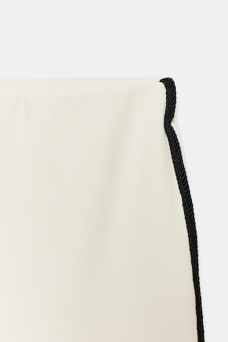 PANTALON LARGE À LISERÉS