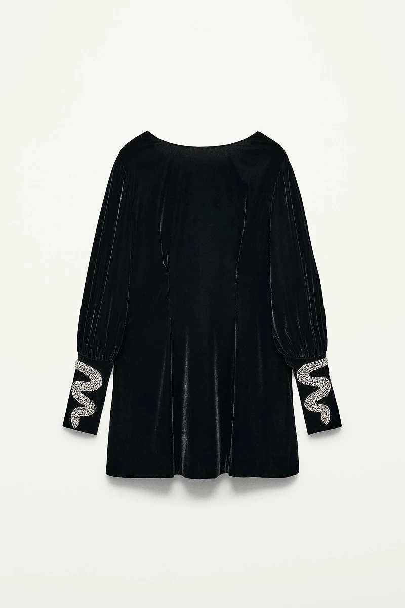 VELVET MINI DRESS - THE ITEM ZARA WOMAN
