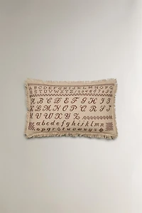 CHRISTMAS ALPHABET THROW PILLOW COVER
