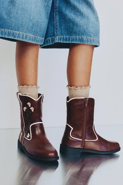 EMBROIDERED ANKLE BOOTS