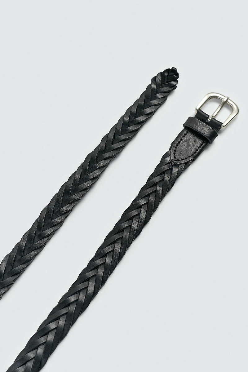 BRAIDED LEATHER BELT AARON LEVINE X ZARA