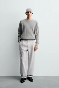 TEXTURED COTTON SWEATER