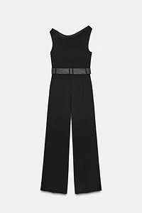 LONG BELTED JUMPSUIT