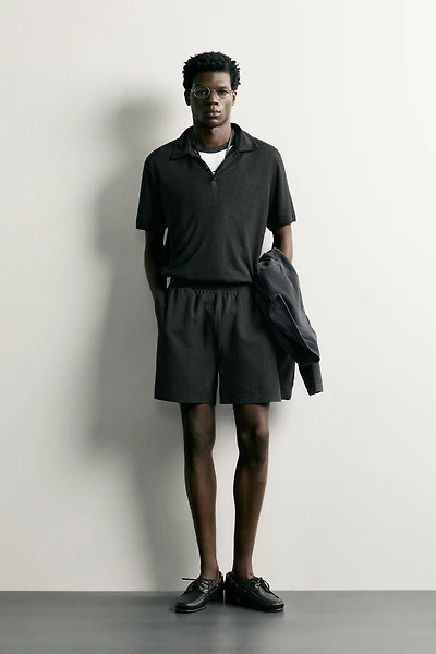 COMFORT SEERSUCKER REGULAR FIT SHORTS