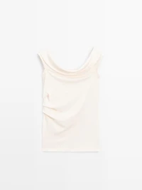 Draped top with knot detail