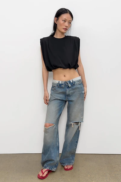 BALLOON SHOULDER PAD TOP