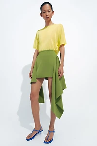 ZW COLLECTION ASYMMETRIC HEM MINI SKIRT