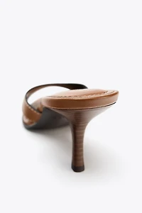 STITCHED HEEL SANDALS