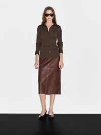 Cotton blend stretch shirt