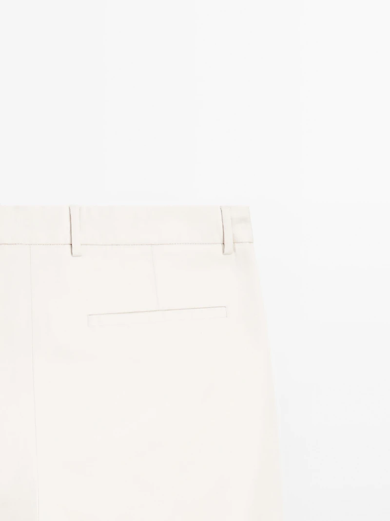 Slim fit textured trousers