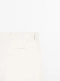 Slim fit textured trousers