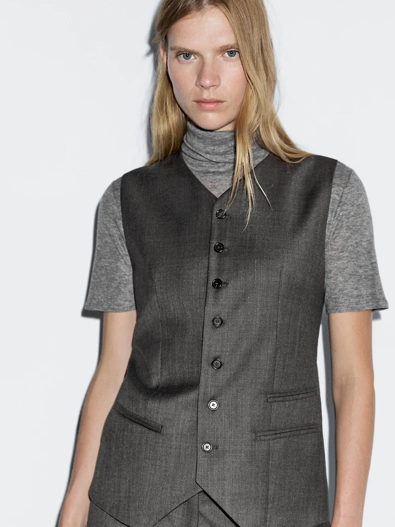 100% wool suit waistcoat