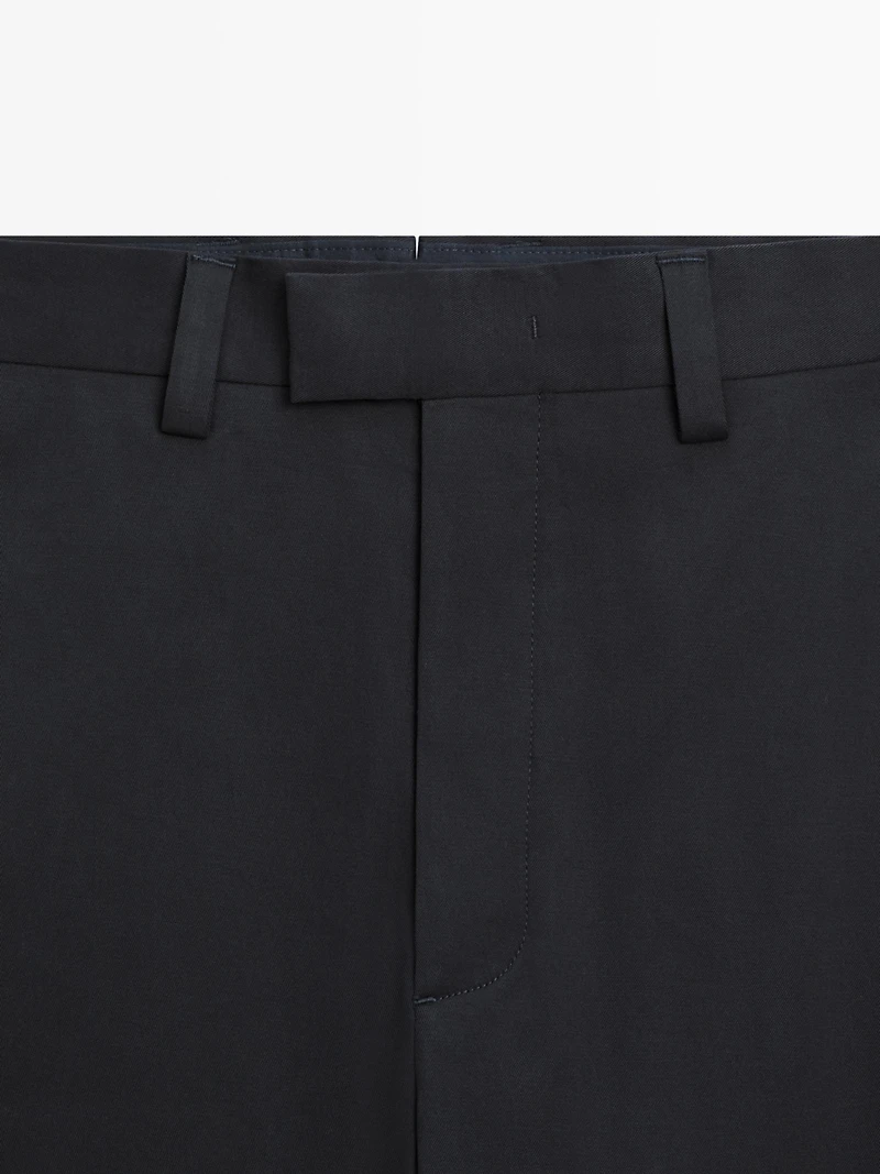 Tailored fit barrel trousers