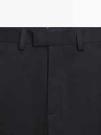 Tailored fit barrel trousers