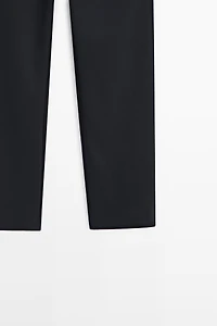 Technical cotton blend trousers