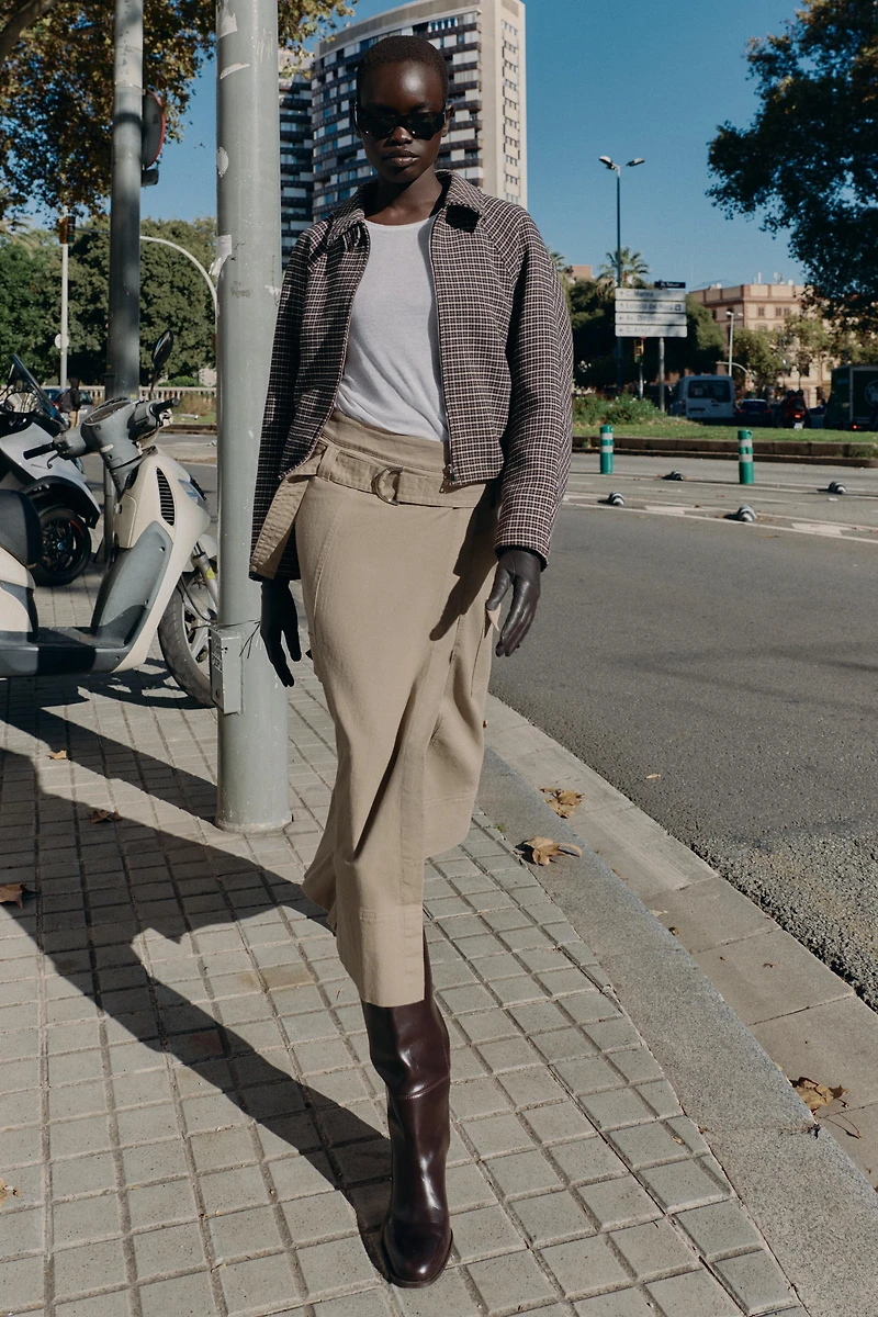 HOUNDSTOOTH PADDED BOMBER JACKET