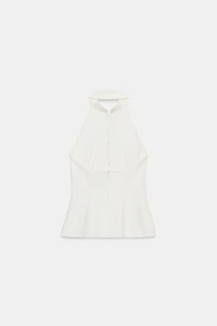 TOP HALTER AVEC BRANDENBOURGS
