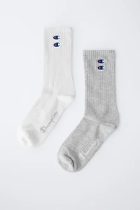 TWO-PACK OF CHAMPION ® X ZARA LOGO EMBROIDERED SOCKS