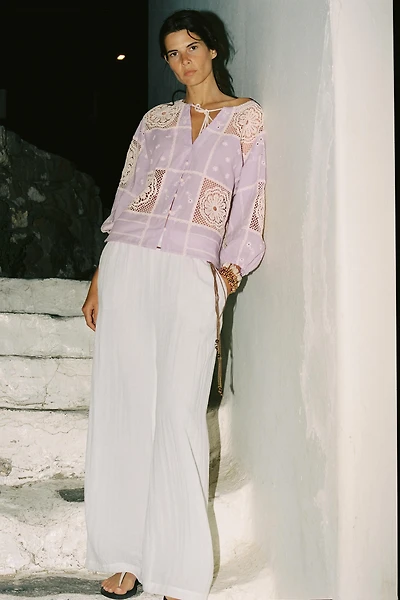 CROCHET COMBINATION SHIRT