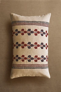 CHRISTMAS LINEAR EMBROIDERED THROW PILLOW COVER