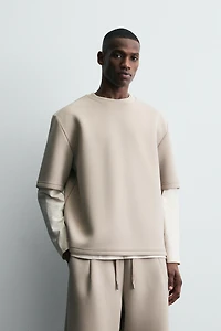 SWEAT EFFET NÉOPRÈNE CLOU