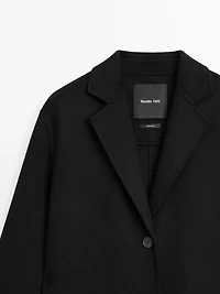 Long wool blend coat