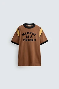 RIB T-SHIRT WITH CONTRAST SLOGAN HARRY LAMBERT FOR ZARA X DISNEY
