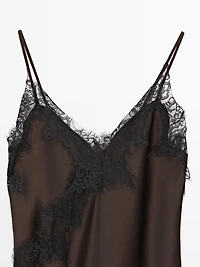 Camisole dress with lace detail