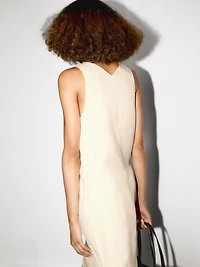 Long flowing V-neck dress