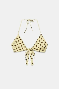 POLKA DOT PRINT BIKINI TOP