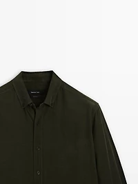 Regular fit needlecord shirt