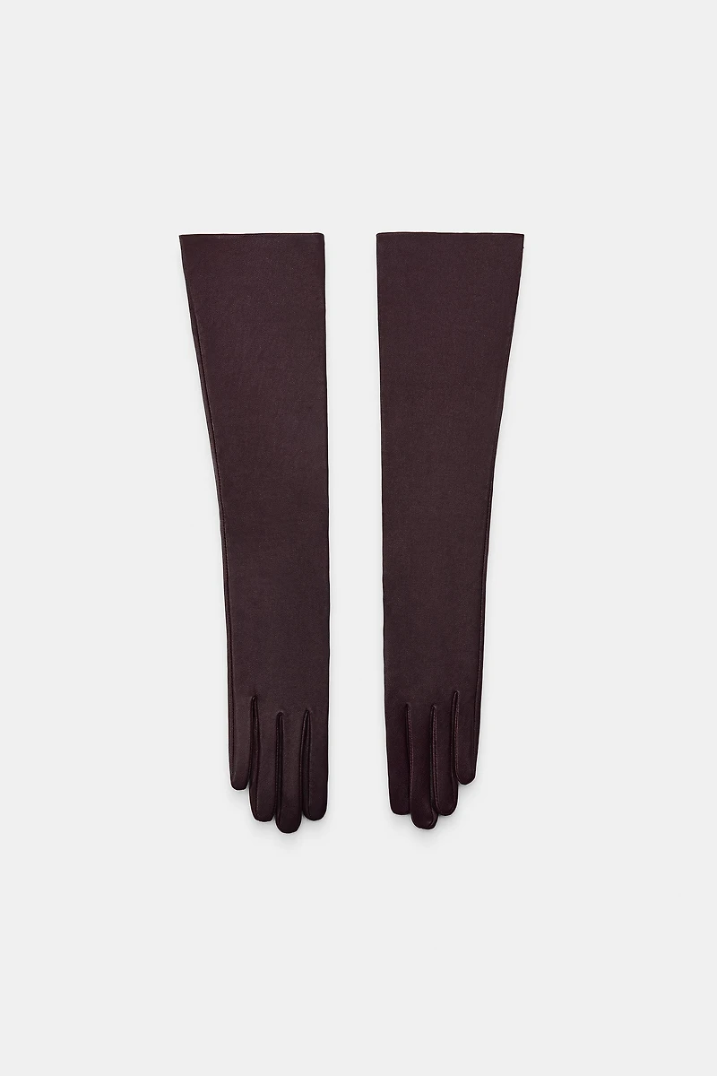 100% LEATHER LONG GLOVES