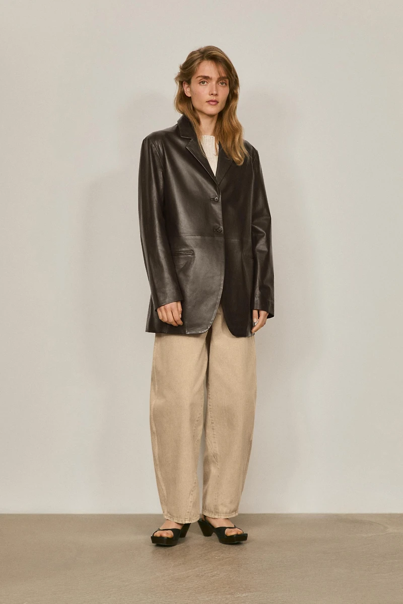 Blazer 100 % cuir nappa avec poches - LIMITED EDITION