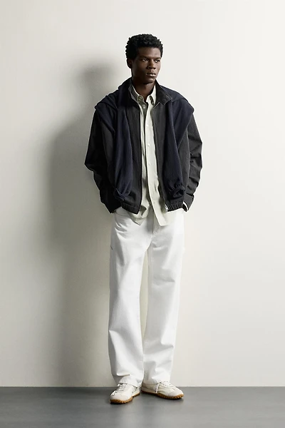 WASHED EFFECT REGULAR FIT JACKET