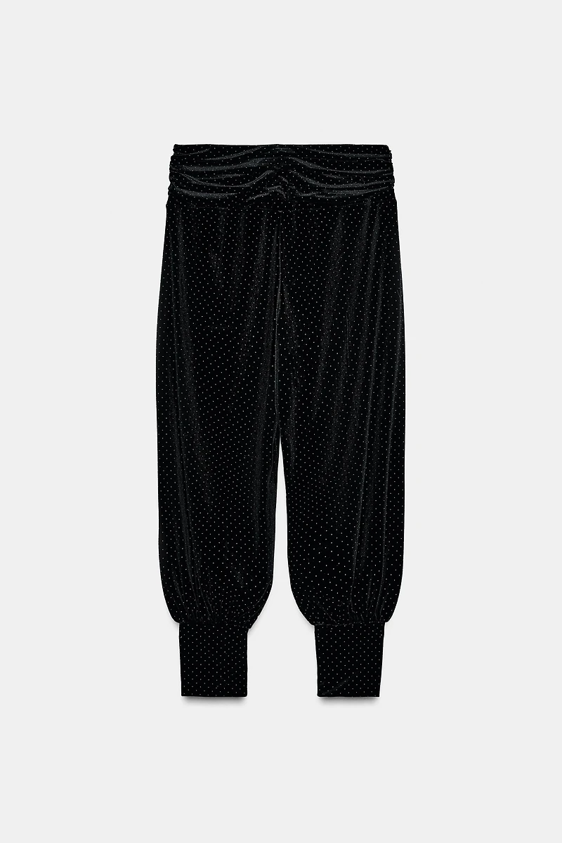 SPARKLY VELVET BAGGY PANTS