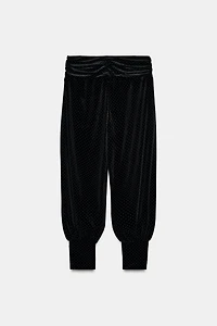 SPARKLY VELVET BAGGY PANTS