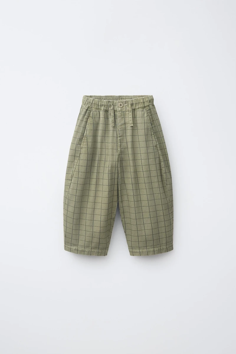 PLAID COMFY BAGGY PANTS