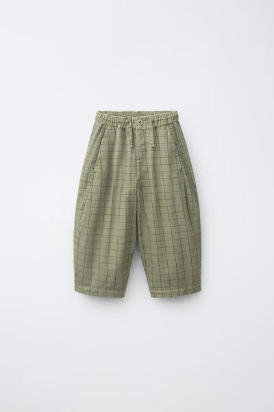 PLAID COMFY BAGGY PANTS