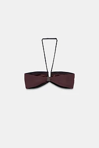 COMBINED TULLE BANDEAU BIKINI TOP
