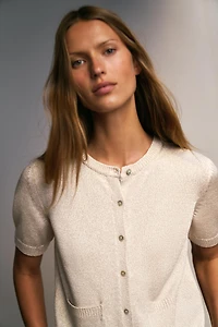 SHORT SLEEVE CARDIGAN