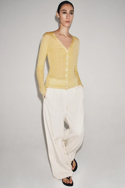 RIB KNIT CARDIGAN