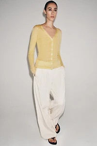 RIB KNIT CARDIGAN