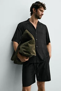 GEOMETRIC JACQUARD REGULAR FIT SHORTS