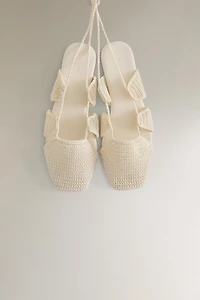 CROCHET SANDALS WITH ANKLE STRAPS